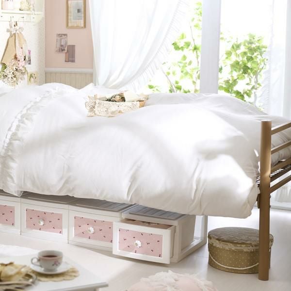 ドレスチェンジチェスト1段4個／チェリー 収納ボックス 画像2