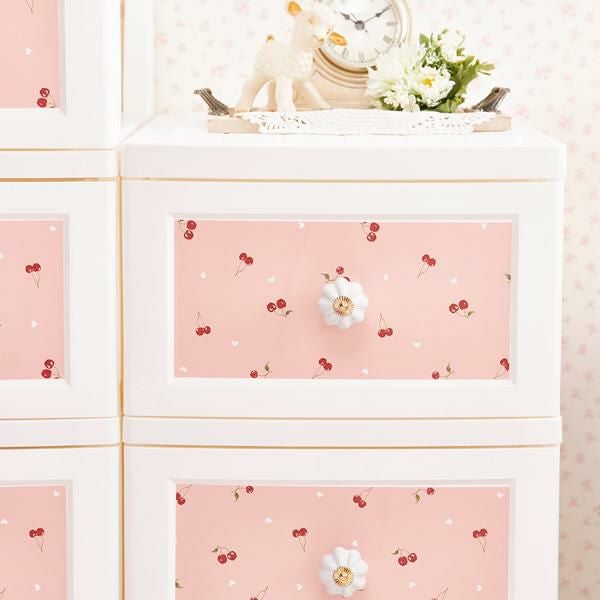 ドレスチェンジチェスト1段4個／チェリー 収納ボックス 画像4