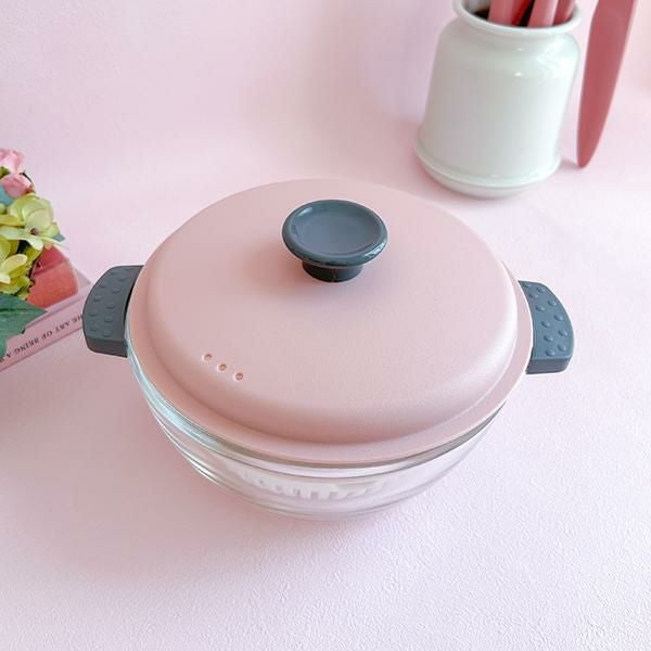 電子レンジに使える耐熱ガラス調理鍋 両手鍋 画像1