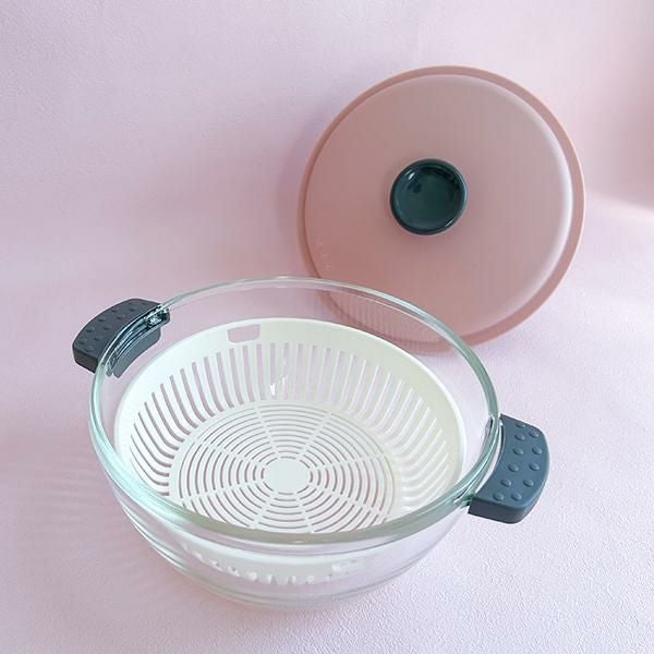 電子レンジに使える耐熱ガラス調理鍋 両手鍋 画像7