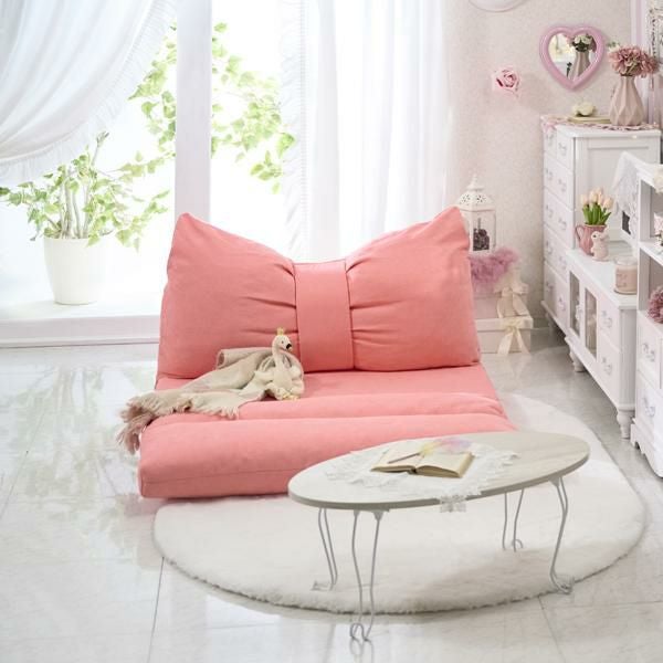 直送】リボンソファベッド｜かわいいお姫様インテリア家具・雑貨の通販