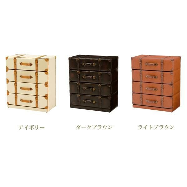 直送】トランク型収納(チェスト・4段ワイド)｜かわいいお姫様