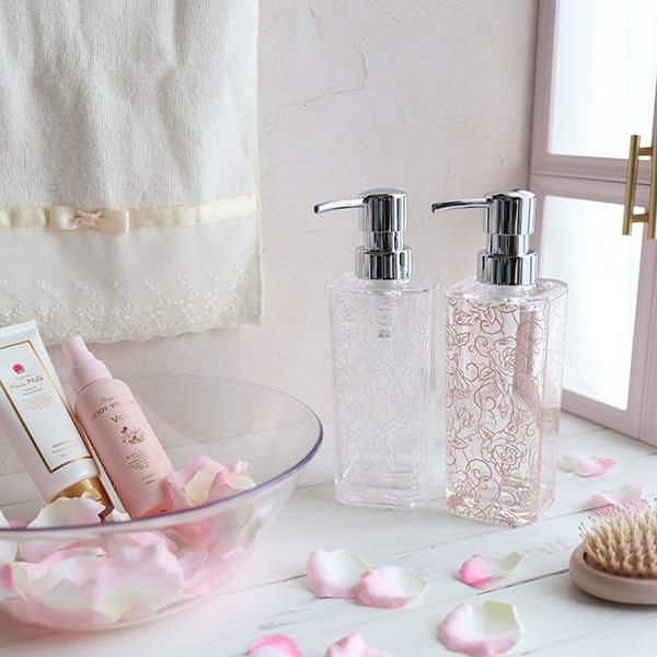 シャンプーボトル/クリアローズ｜かわいいお姫様インテリア家具・雑貨