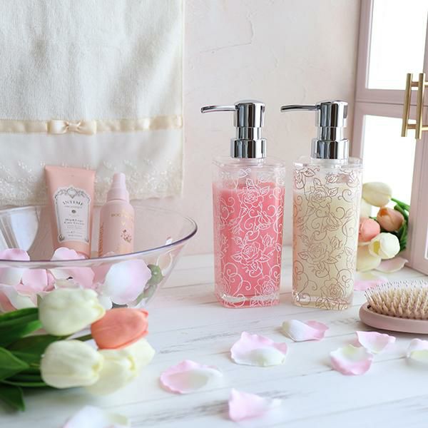 シャンプーボトル/クリアローズ｜かわいいお姫様インテリア家具・雑貨