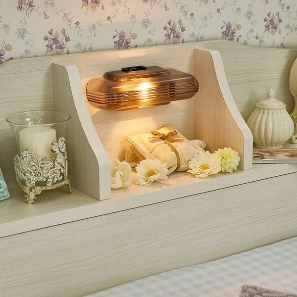 ポイント10倍♪～2/9 AM10:00まで】【直送】ライト付大量収納ベッド