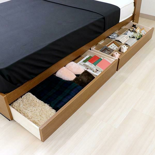 ポイント10倍♪～2/9 AM10:00まで】【直送】ライト付大量収納ベッド