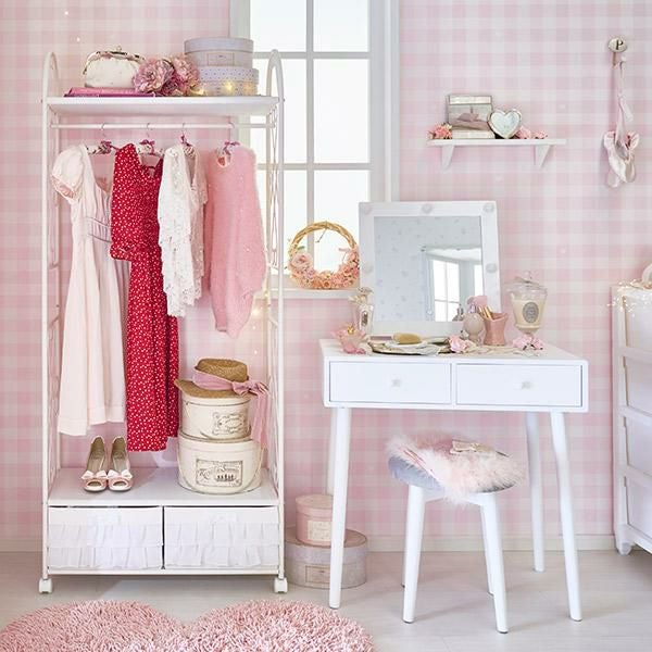 直送】ライト付きドレッサー(スクエア)｜かわいいお姫様インテリア家具