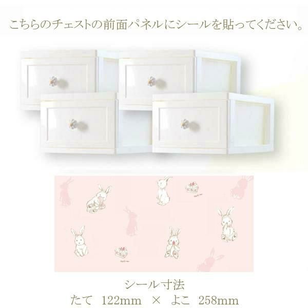 直送】ドレスチェンジケース1段4個/うさぎ柄｜かわいいお姫様