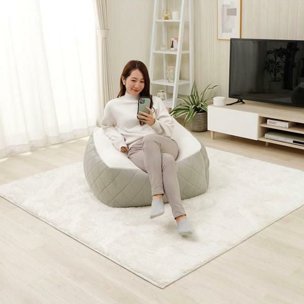 直送】くすみパステルカラーのビーズクッション/×L｜かわいいお姫様