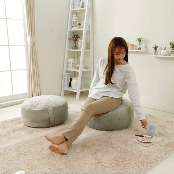 くすみパステルカラーのビーズスツール／L スツール 画像3