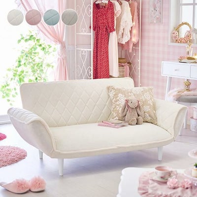 くすみパステルカラーのカウチソファー　2人掛け／ダイヤ 2人掛けソファ― 画像1