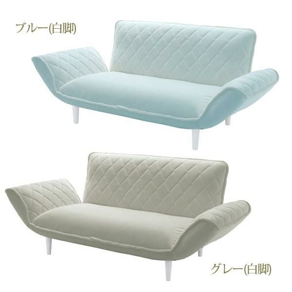 くすみパステルカラーのカウチソファー　2人掛け／ダイヤ 2人掛けソファ― 画像3