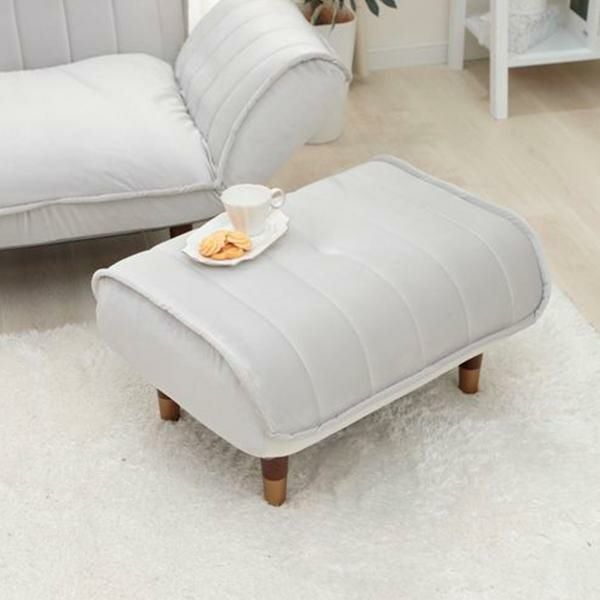 くすみダスティカラーのオットマン／ベロア スツール 画像2