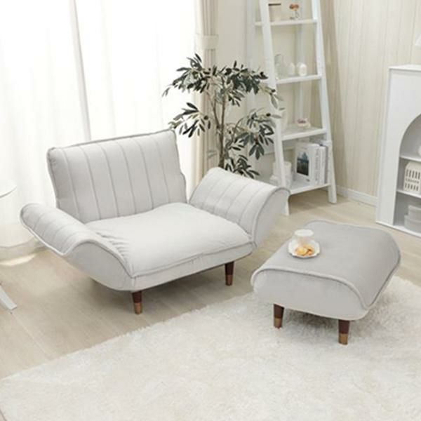 くすみダスティカラーのオットマン／ベロア スツール 画像18