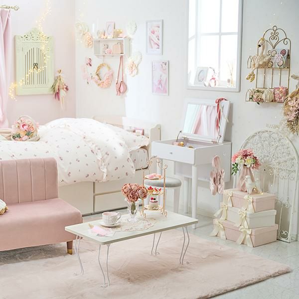 ロマンティックプリンセス ドレッサーテーブル 直送】ドレッサーテーブル｜かわいいお姫様インテリア家具・雑貨の通販