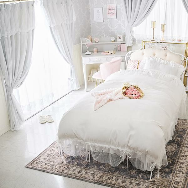 上飾り付きレイヤード遮光カーテン/ライトグレー(幅100×丈178・190