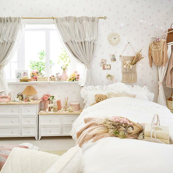 ポイント10倍♪～2/9 AM10:00まで】【直送】上飾り付きレイヤード遮光