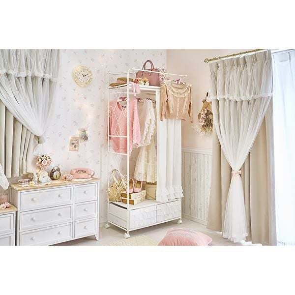 直送】上飾り付きレイヤード遮光カーテン/ベージュ(幅100×丈178・190