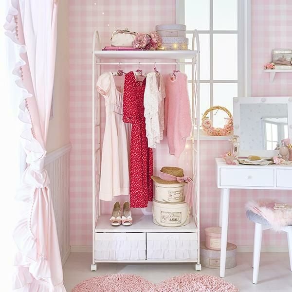 直送】フリルハンガーラック(2杯・ホワイト)/plume(プリュム