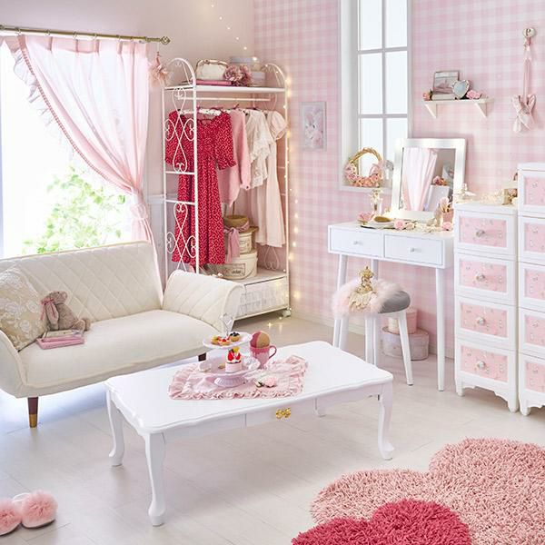 直送】フリルハンガーラック(2杯・ホワイト)/plume(プリュム