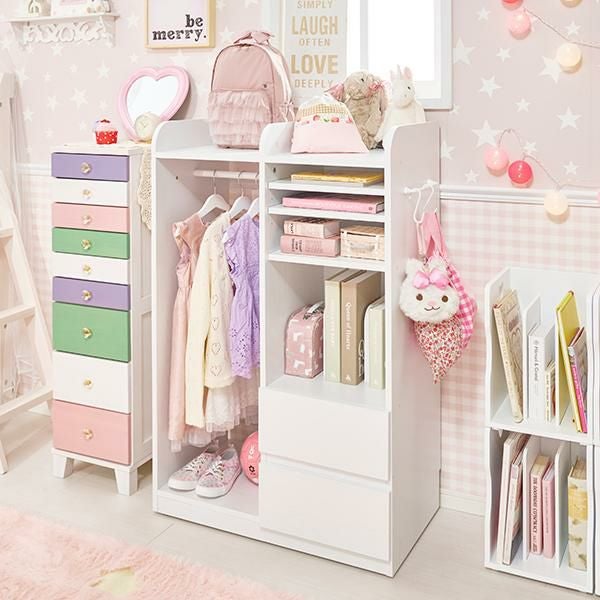 直送】引出付きラック/Neige(ネージュ)｜かわいいお姫様インテリア家具