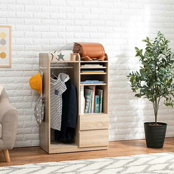 直送】キッズ収納ラック(ハンガー付き)/ランドセルラック｜かわいい