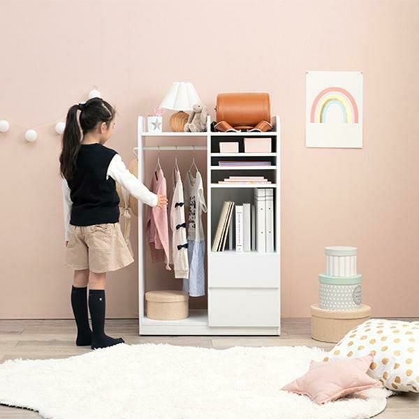 直送】キッズ収納ラック(ハンガー付き)/ランドセルラック｜かわいい