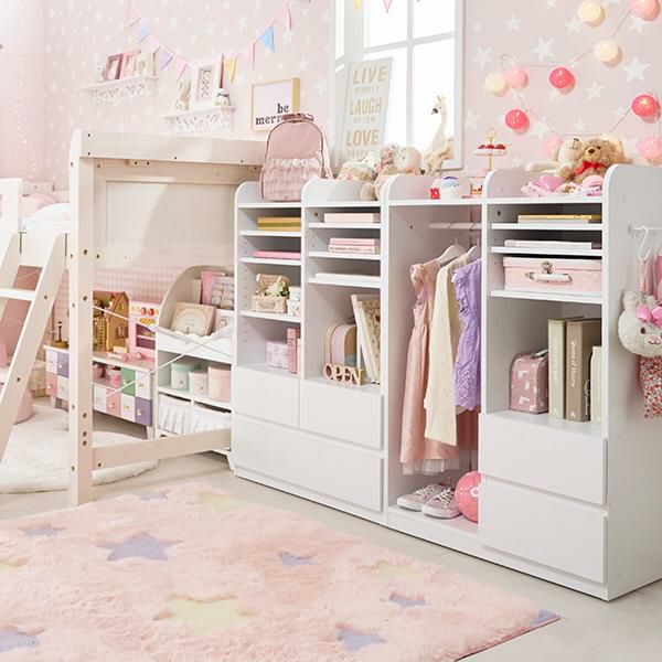 直送】キッズ収納ラック(ハンガー付き)/ランドセルラック｜かわいい