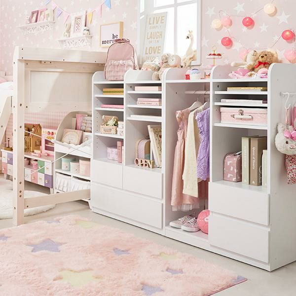 直送】キッズ収納ラック/ランドセルラック｜かわいいお姫様インテリア