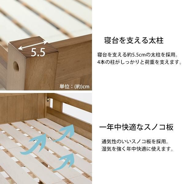 直送】木製ロフトベッド(高さ186cm)｜かわいいお姫様インテリア家具