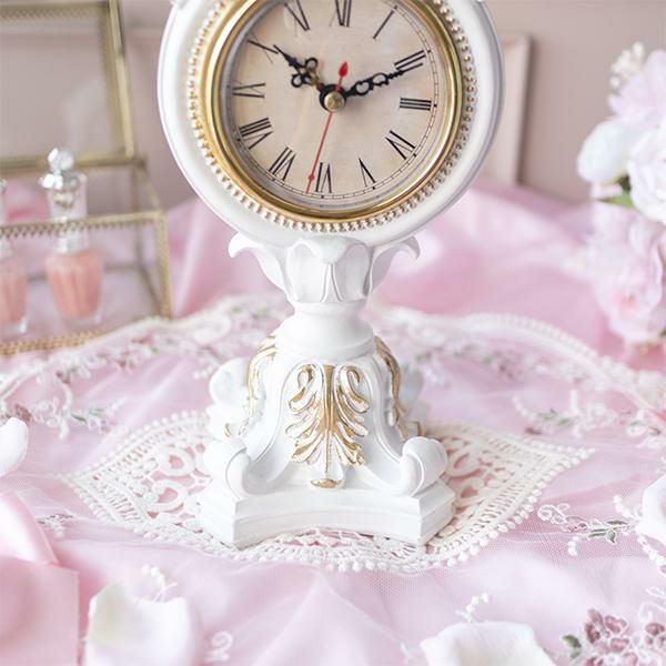 クラシカルローズ時計(ゴールド)｜かわいいお姫様インテリア家具・雑貨