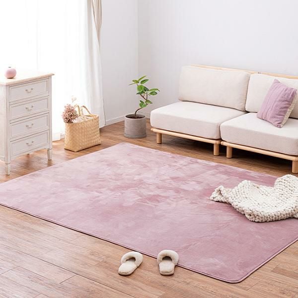 直送】メレンゲタッチの洗えるフランネルラグ(185×240)｜かわいい