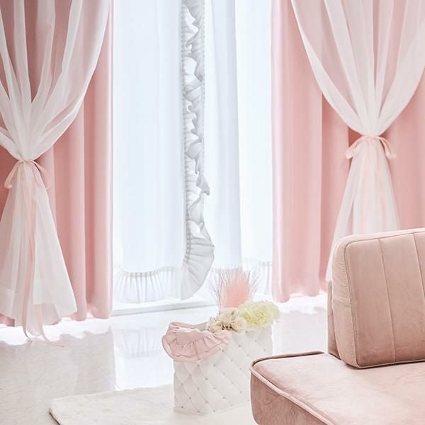 ポイント10倍♪～2/9 AM10:00まで】多機能フリルレースカーテン(100