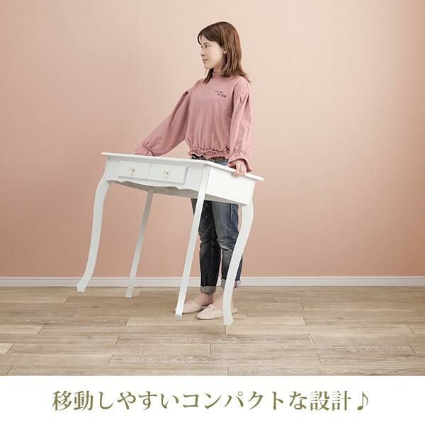 直送】クリスタル取っ手のデスク＆スツールセット｜かわいいお姫様
