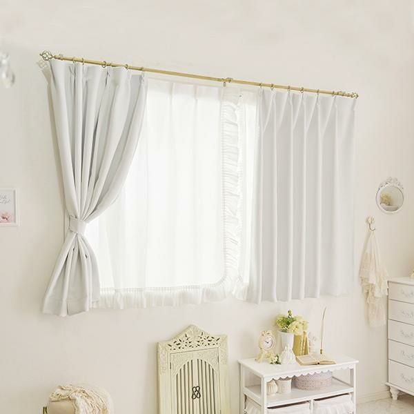 オーダー・直送】柔らかタッチ1級遮光カーテン(ホワイト・幅100cm×丈