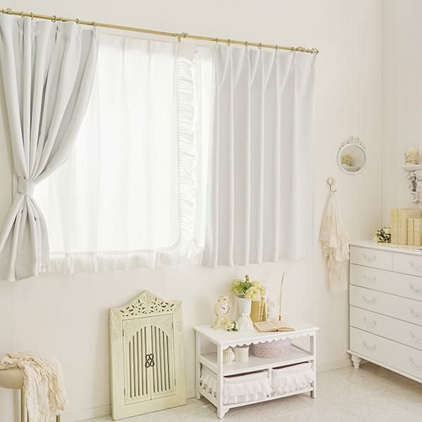 オーダー・直送】柔らかタッチ1級遮光カーテン(ホワイト・幅100cm×丈