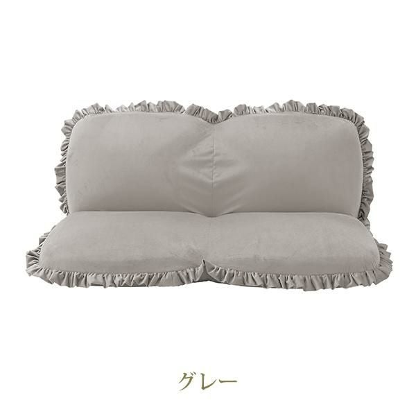 直送】くすみダスティカラーのフリル付きローソファ｜かわいいお姫様
