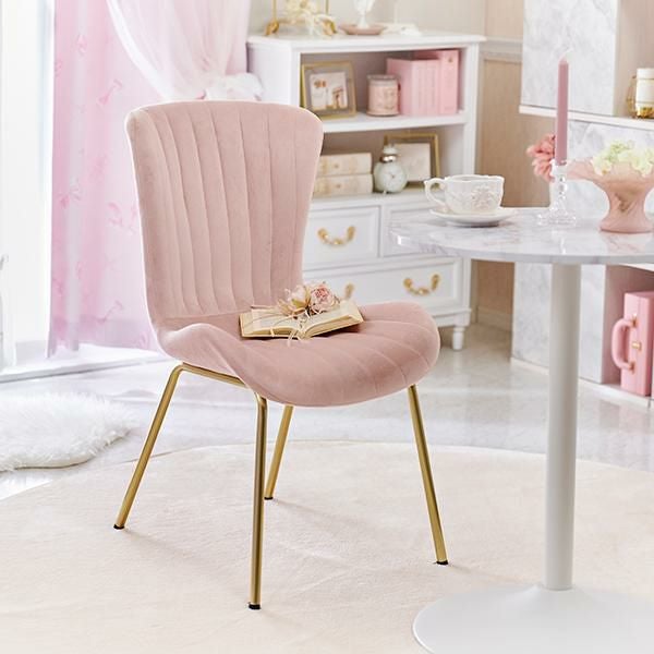 直送】ダスティカラーのダイニングチェア(シェル)/ベロア｜かわいい