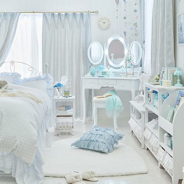 直送】三面鏡ドレッサー(ライト付き)/RoseRelief(ローズレリーフ