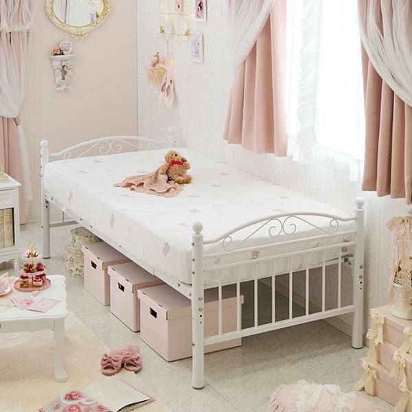 直送】カーテンを取り付けられるエレガントロフトベッド(ハイタイプ