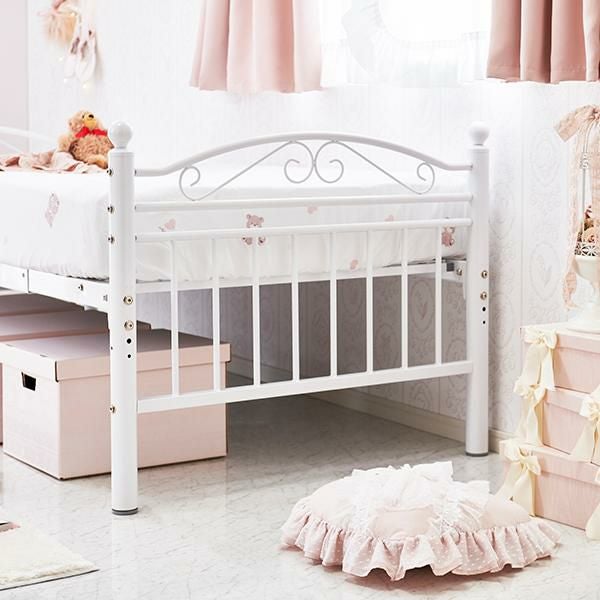 直送】カーテンを取り付けられるエレガントロフトベッド(ハイタイプ