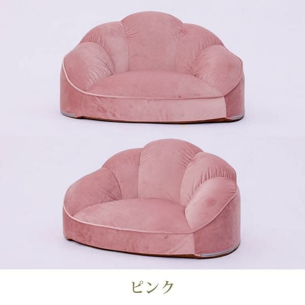★店長特別お値引き★  ソファー 薄ピンク H×D×W135 クリーニング済み TJ443 直送】くすみダスティカラーの片肘コンパクトソファ｜かわいいお姫様