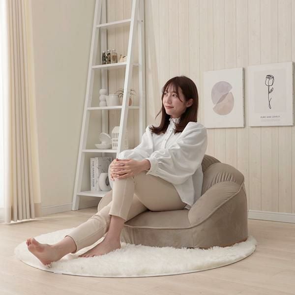 直送】くすみダスティカラーのシェルソファ/1人掛け｜かわいいお姫様