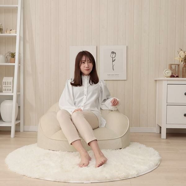 直送】くすみダスティカラーのシェルソファ/1人掛け｜かわいいお姫様