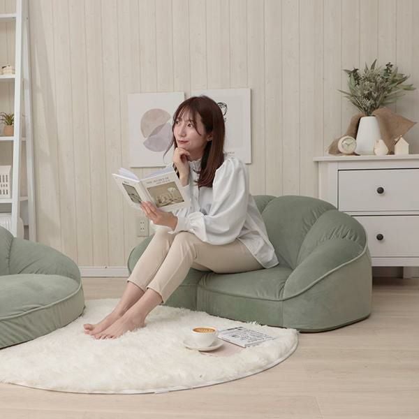 ロマンティックプリンセス　くすみダスティカラーのシェルソファ1.5人掛け 直送】くすみダスティカラーのシェルソファ/1.5人掛け｜かわいいお姫様