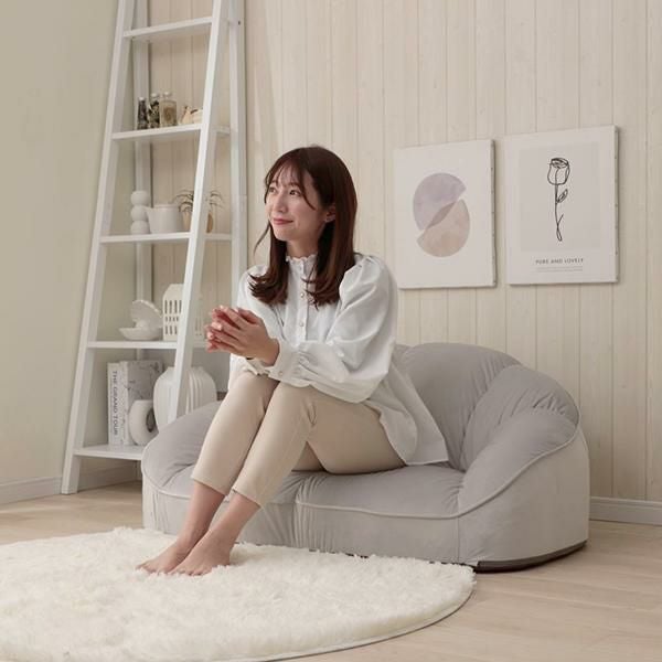 直送】くすみダスティカラーのシェルソファ/1.5人掛け｜かわいいお姫様