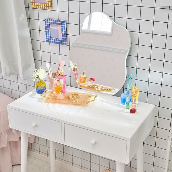 直送】ウェーブミラードレッサー｜かわいいお姫様インテリア家具・雑貨