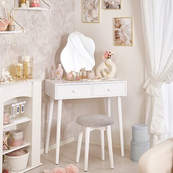 直送】ウェーブミラードレッサー｜かわいいお姫様インテリア家具・雑貨