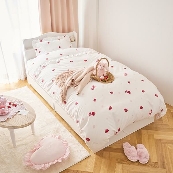 スイートストロベリー布団カバー3点セット(シングル)【ラッピング対応