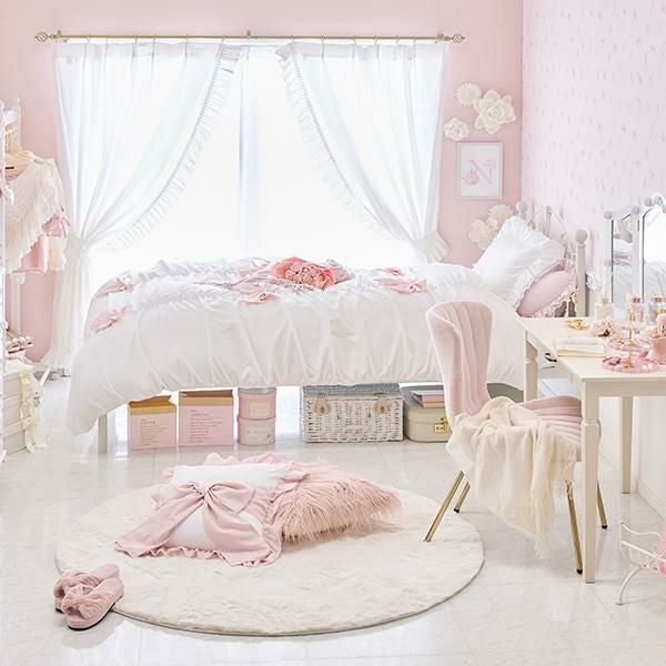 ギャザーリボン付き掛け布団カバー(シングル・ホワイト)【ラッピング